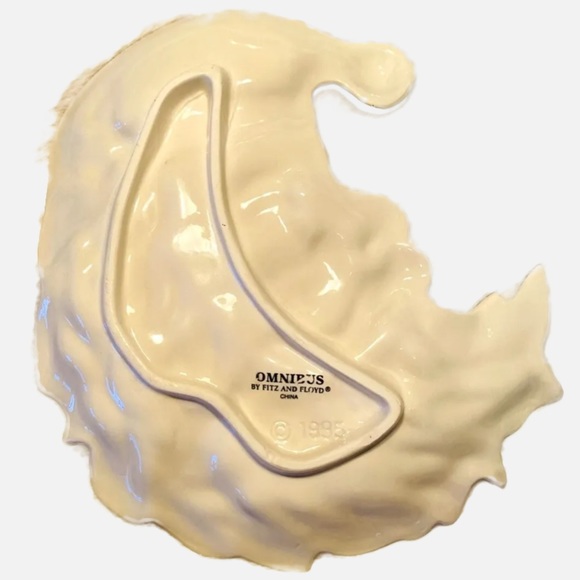 Fitz & Floyd Christmas Santa Hand Painted 3D Omnibus Holiday Plate Dish Vintage - Picture 4 of 12